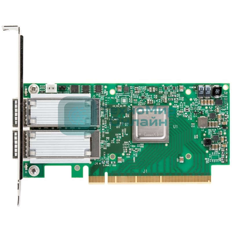 Сетевая карта MELLANOX ConnectX®-5 EN network interface card, 100GbE dual-port QSFP28, PCIe3.0 x16, tall bracket, ROHS R6