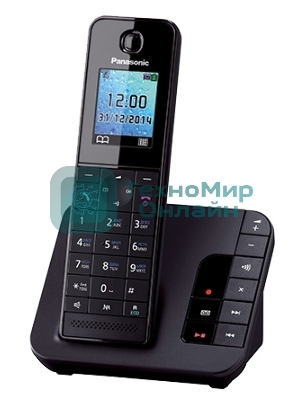 Телефон беспроводной (DECT) Panasonic KX-TGH220RUB черный АОН, Caller ID, 