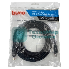 Патч-корд Buro UTP 4 пары cat.5e CCA molded 7м черный RJ-45 (m)-RJ-45 (m)