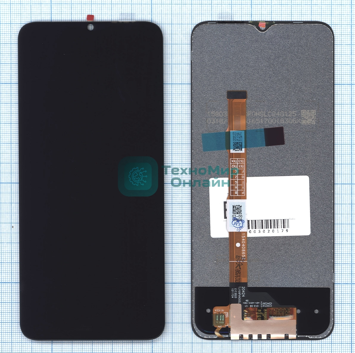 Дисплей для Vivo Y53s 4G (V2058) в сборе с тачскрином черный