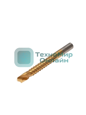 Сверло-фреза по металлу Kranz 8 мм, HSS, ТИТАН, цилиндрический хвостовик (1 шт/уп)