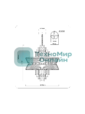 Люстра Ambrella light LH41023/18 BS/CL латунь/прозрачный E14*18 max 40W D700*750