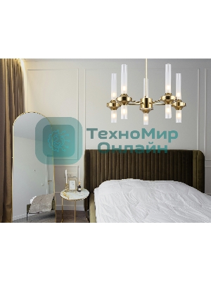 Люстра Ambrella light LH55358/10 BS/CL латунь/прозрачный G9/10 max 30W D550*690