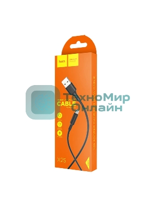 Кабель USB 2.0 hoco X25, AM/microBM, черный, 1м
