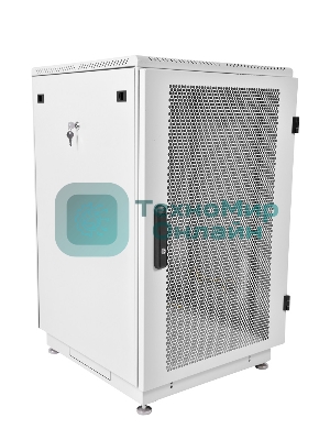 Шкаф телеком. напольный 18U (600x600) дверь перфорированная (ШТК-М-18.6.6-4ААА) (2 коробки)