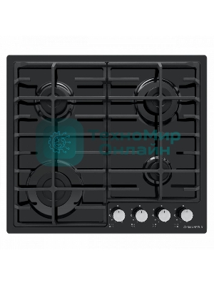 Газовая варочная панель Maunfeld EGHE.64.6CB/G, 4 конфорки, эмалированная сталь, черный