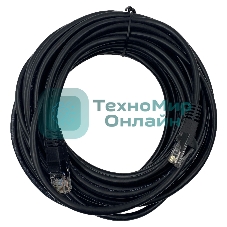 Патч-корд Buro UTP 4 пары cat.5e CCA molded 10м черный RJ-45 (m)-RJ-45 (m)