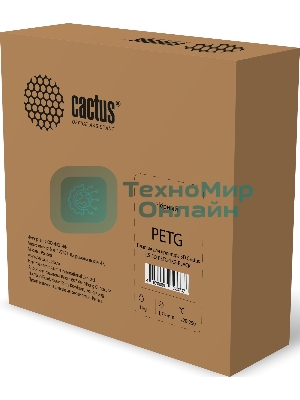 Пластик для принтера 3D Cactus CS-3D-PETG-1KG-BLACK PETG d1.75мм 1кг 1цв. черный