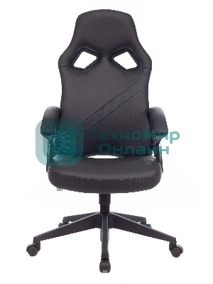 Кресло Zombie DRIVER черный, экокожа, 120 кг, механизм качания