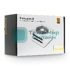 Блок питания HSPD, 850W 80 PLUS Gold (ATX, 3.1, PCIe 5.1, Full modular, 1x24(20+4)pin mesh 550мм, 2xCPU 8(4+4)pin 700мм, 2xPCIe*2 8(6+2)pin 600+150мм, 1x12VHPWR PCIe 5.1 12+4pin 600W 600мм, 3xSATA*3 450+150+150мм, 1xMOLEX4pin*3 450+150+150мм, Active, 120x120мм, 150x140x86мм, APFC, OVP, UVP, SCP, OCP, OTP, OPP, NLO, SIP, белый)