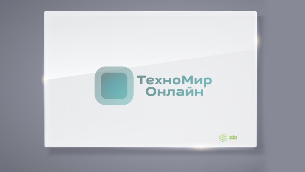 Демонстрационная доска Cactus CS-GbD-65X100-UWT стекло стеклянная 65x100 см ультра белый