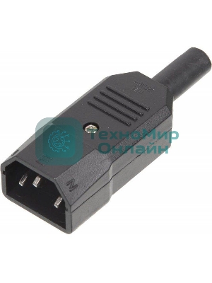 Вилка Lanmaster LAN-IEC-320-C14/90 угловая