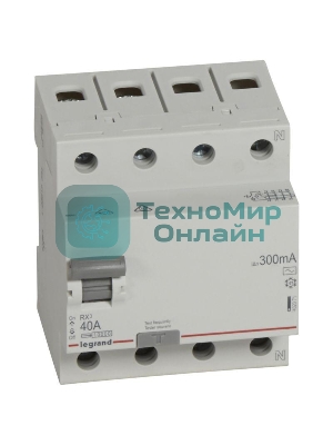 Выключатель дифференциального тока (УЗО) 4п 40А 300мА тип AC RX3 Leg 402071