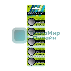 Батарейка литиевая Ergolux CR2032 BL-5 (CR2032-BP5, 3V) (5 шт. в уп-ке)