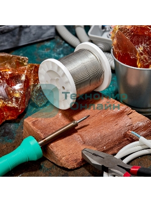 Припой Rexant ПОМ-3, 500г, Ø2мм, (олово 97%, медь 3%), бессвинцовый, ГОСТ 21931-76, катушка