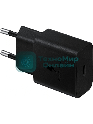 Сетевое зарядное устройство Samsung Adapter 15W Type C with Cable черный (EP-T1510XBEGEU)