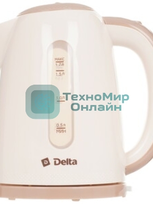 Чайник электрический DELTA DL-1106 белый с мятным