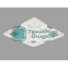 Управляемый светодиодный светильник Ambrella light FA1737/4+4 WH/CH белый/хром 215W 3000K/4200K/6400K 720*720*120 (ПДУ РАДИО 2.4G)
