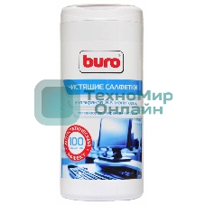 Салфетки Buro BU-Tscreen, 100 шт для экранов мониторов/плазменных/ЖК телевизоров/ноутбуков туба 100 шт влажных