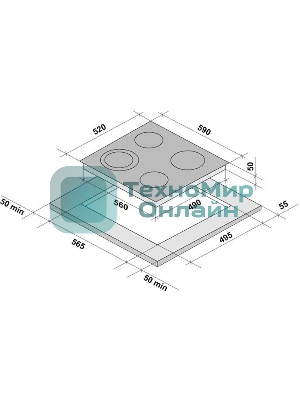 Варочная поверхность Krona ORSA 60 BL/S черный