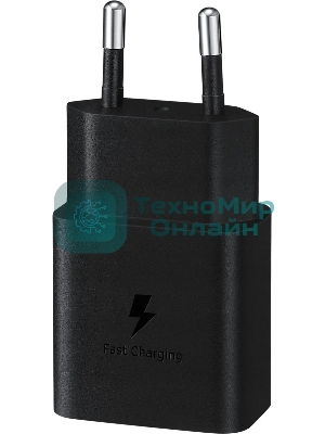 Сетевое зарядное устройство Samsung Adapter 15W Type C with Cable черный (EP-T1510XBEGEU)