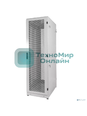 Шкаф серверный напольный 48U (600 1000) дверь перфорированная, задние двойные перфорированные