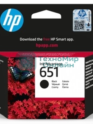 Картридж струйный HP 651 C2P10AE черный для HP DJ IA5575e (600 стр.)