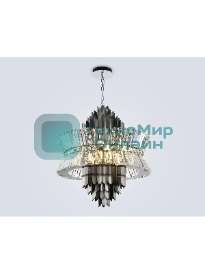 Люстра Ambrella light LH41026/18 BK/CL черный/прозрачный E14*18 max 40W D700*750