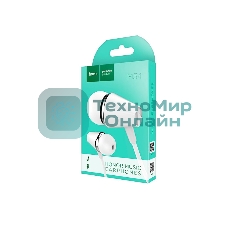 Проводные наушники Hoco M34 белый, внутриканальные, Jack 3.5 мм