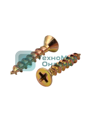 Саморез оконный Kranz острый, 4.1х25, желтый цинк, короб (500 шт./уп.)