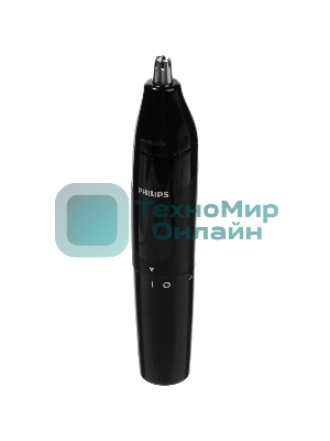 Триммер для носа Philips NT1620/15 роторный режущий элемент, водонепроницаемый корпус - пластик, цвет - черный, в комплекте батарейка АА