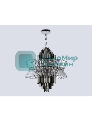 Люстра Ambrella light LH41026/18 BK/CL черный/прозрачный E14*18 max 40W D700*750