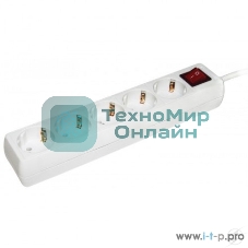 Удлинитель WYP10-16-05-03-ZK-N У05К-выкл. 5 мест 2 Р + P Е/3 метра 3х1 мм2 16А/250 IEK