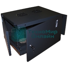 Шкаф настенный Lanmaster TWT-CBWNM-12U-6X6-BK 12U 600x600мм пер.дв.металл несъемные бок.пан. черный