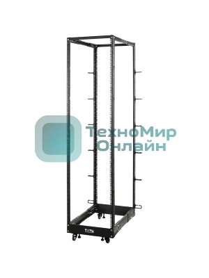 Стойка двухрамная облегченная 42U, с регулируемой глубиной (560-1020 мм), черная