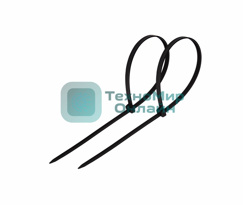 Хомут-стяжка кабельная нейлоновая Rexant 120x2,5 мм, черная, упаковка 100 шт.