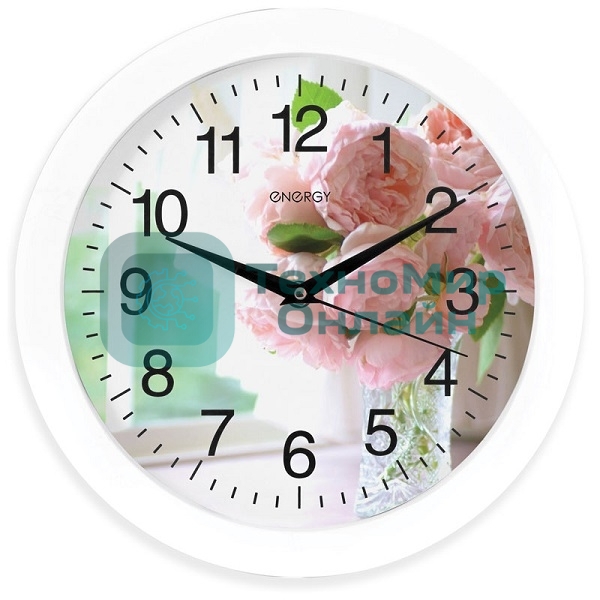 Часы настенные кварцевые Energy ЕС-96 цветы