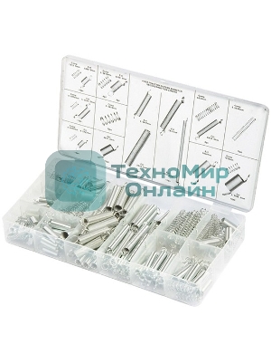 Набор пружин Сибртех 5,5x17, 5,5x35, 6,5x10, 7x12,5, 7x19, 9x35, 9,5x16, 9,5x19 мм, 200 предметов