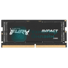 Оперативная память Kingston Fury Impact, DDR5, 16GB (1x16GB), 4800MHz, CL38, SO-DIMM
