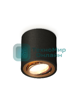 Светильник Ambrella Light XS7532004 SBK/PYG черный песок/золото желтое полированное MR16 GU5.3 (C7532, N7004)