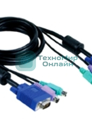Набор кабелей D-LINK DKVM-CB3 для DKVM - 2хPS/2,1xVGA, 3м