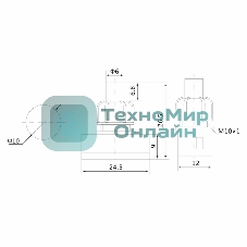 Выключатель-кнопка Rexant 250V 1А (2с) ON-OFF белый (для настольной лампы)