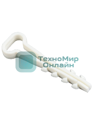 Дюбель-хомут d5х8 мм для плоского кабеля нейлон белый (уп. 100 шт) IEK UHH35-5-8-100