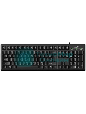 Клавиатура проводная Wired multimedia keyboard Genius SmartKB-100, USB, 104 buttons + SmartGenius button, 12 programable keys, App support, classic form, cable 1.5 m., black color