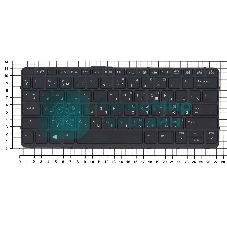 Клавиатура для ноутбука HP Probook X2 612 G1 черная с рамкой и подсветкой