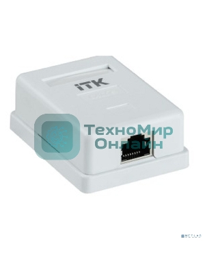Настенная инф. розетка RJ45 кат. 5E FTP 1-порт