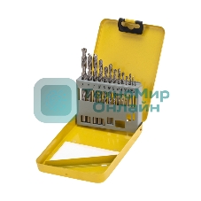 Набор сверл по металлу, 2-8мм (через 0,5мм), HSS, цилиндрический хвостовик, металлический кейс, 13 шт. Kranz