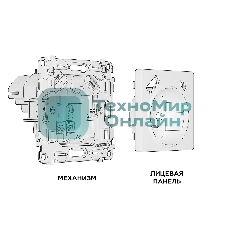 Комплект механизма электрической розетки ALFA Бежевый матовый 2USB A+C 20W (быстрая зарядка) с/з QUANT (AP3300, VM160) MA330010