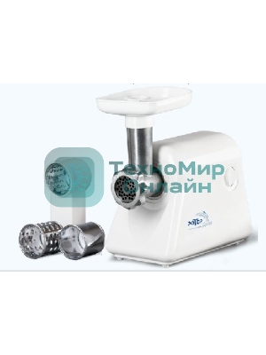 Мясорубка электрическая Ротор Дива ЭМШ 35/300-4 белый, 1500 Вт, 0.6 кг/мин, насадки - 4