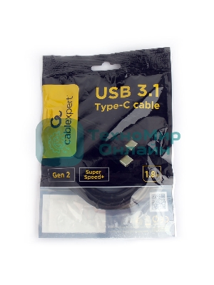 Кабель USB Cablexpert CCP-USB-CMCM2-1.8M, USB3.1 Type-C/Type-C, Gen.2, 10Gbit/s, 5A, 1.8м, пакет